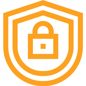 "Cybersecurity icon representing protection of healthcare data and IT systems from digital threats."