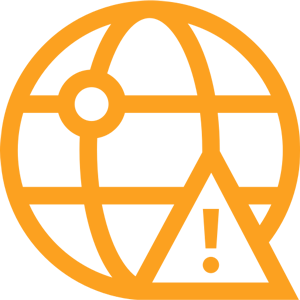 "Warning sign icon indicating potential risks or system vulnerabilities in a healthcare IT environment."